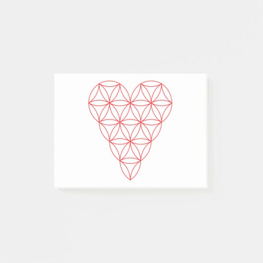Das Herz des Lebens - rot/rot.01 Post-it Klebezettel (Vorderseite)