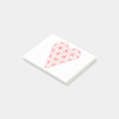 Das Herz des Lebens - rot/rot.01 Post-it Klebezettel (angewinkelt)