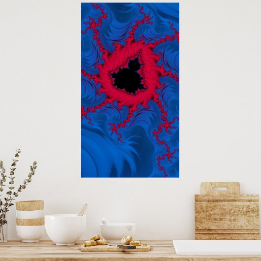 Das Herz des Mandelbrot Fraktals Abstrakte Kunst Poster (Küche)