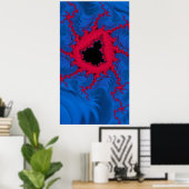 Das Herz des Mandelbrot Fraktals Abstrakte Kunst Poster (Heimbüro)