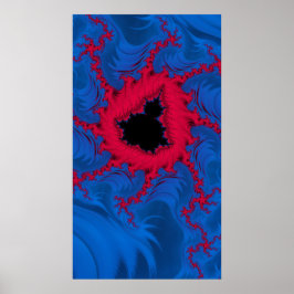 Das Herz des Mandelbrot Fraktals Abstrakte Kunst Poster