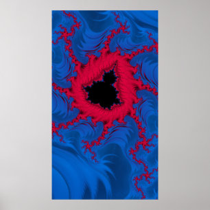 Das Herz des Mandelbrot Fraktals Abstrakte Kunst Poster