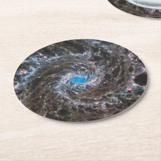 Das Herz des Messiers 74 Runder Pappuntersetzer (Angewinkelt)