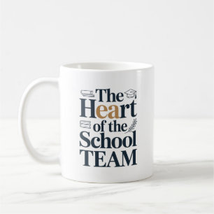 Das Herz des Schulteam-Dankeschön-Geschenks Kaffeetasse