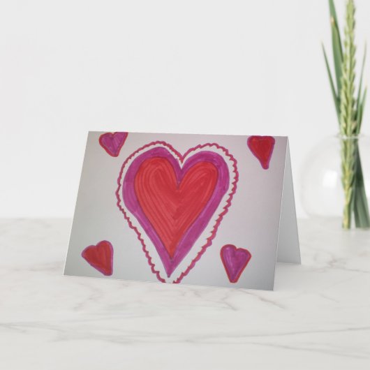 Das Herz des Valentinsgrußes Feiertagskarte (Vorderseite)