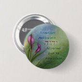 Das Herz einer Frau - Calla-Lilie Button (Vorne & Hinten)