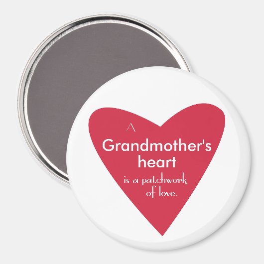 Das Herz einer Großmutter Magnet (Vorderseite/Rückseite)