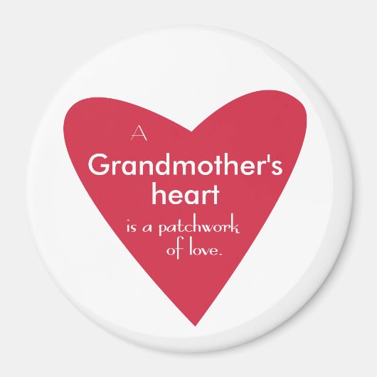 Das Herz einer Großmutter Magnet (Vorne)