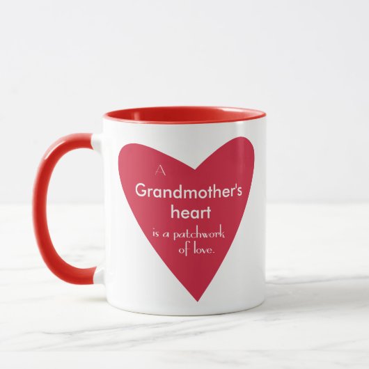 Das Herz einer Großmutter Tasse (Links)