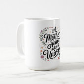 Das Herz einer Mutter birgt das Universum Kaffeetasse (Vorderseite Links)