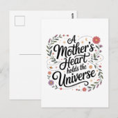 Das Herz einer Mutter birgt das Universum Postkarte (Vorne/Hinten)