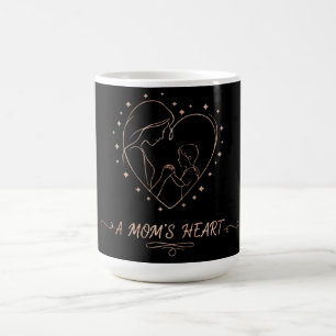 Das Herz einer Mutter   Elegantes Roségold Mutter  Kaffeetasse