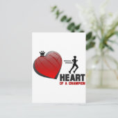 Das Herz eines Champion-Laufens Postkarte (Stehend Vorderseite)