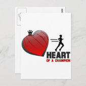 Das Herz eines Champion-Laufens Postkarte (Vorne/Hinten)