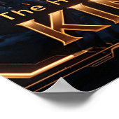 Das Herz eines King Poster - leuchtende Cyber Lion (Ecke)