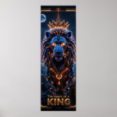 Das Herz eines King Poster - leuchtende Cyber Lion (Vorne)