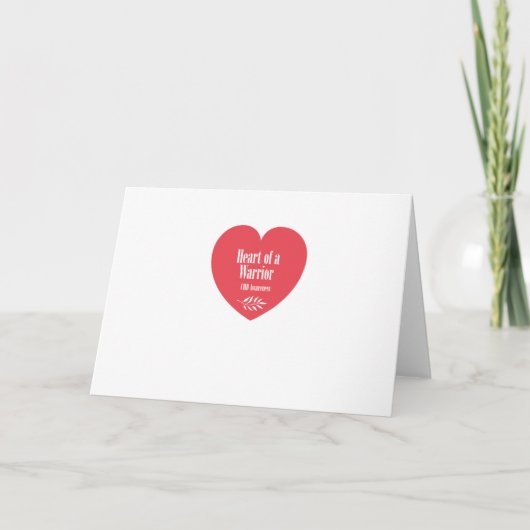 Das Herz eines Kriegers - CHD-Bewusstsein Karte (Vorderseite)