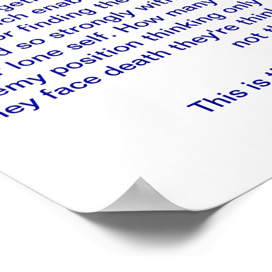 Das Herz eines wahren Soldaten Poster (Ecke)