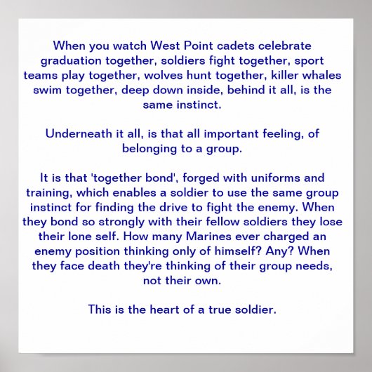 Das Herz eines wahren Soldaten Poster (Vorne)