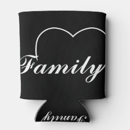 Das Herz in Weiß bei dunklen Produkten Dosenkühler