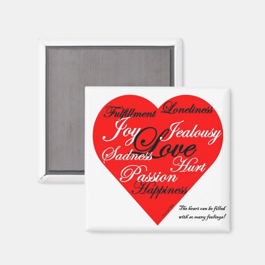 Das Herz Magnet (Vorderseite/Rückseite)