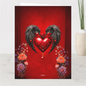 Das Herz mit den schwarzen Flügeln Karte (Rückseite)