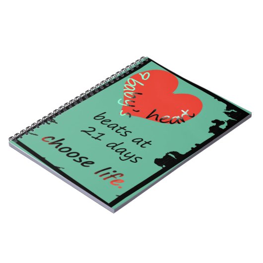 Das Herz-Notizbuch des Babys Notizblock (Linke Seite)