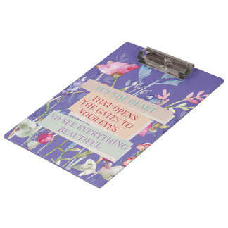 Das Herz öffnet die Tore, der Blumengarten Klemmbrett