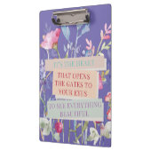 Das Herz öffnet die Tore, der Blumengarten Klemmbrett (Links)