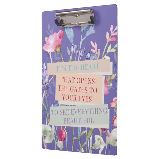 Das Herz öffnet die Tore, der Blumengarten Klemmbrett (Links)
