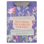 Das Herz öffnet die Tore, der Blumengarten Klemmbrett (Vorderseite)