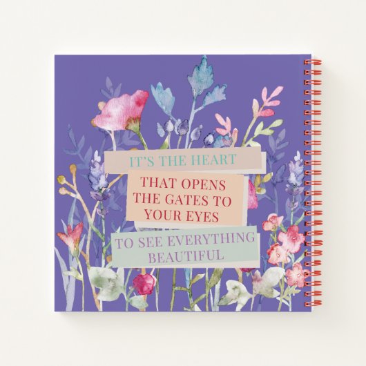 Das Herz öffnet die Tore, der Blumengarten Notizblock (Rückseite)