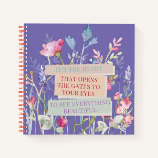 Das Herz öffnet die Tore, der Blumengarten Notizblock