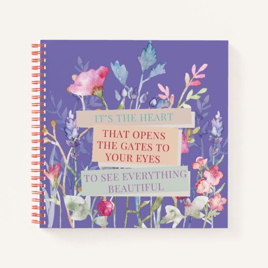 Das Herz öffnet die Tore, der Blumengarten Notizblock (Vorderseite)