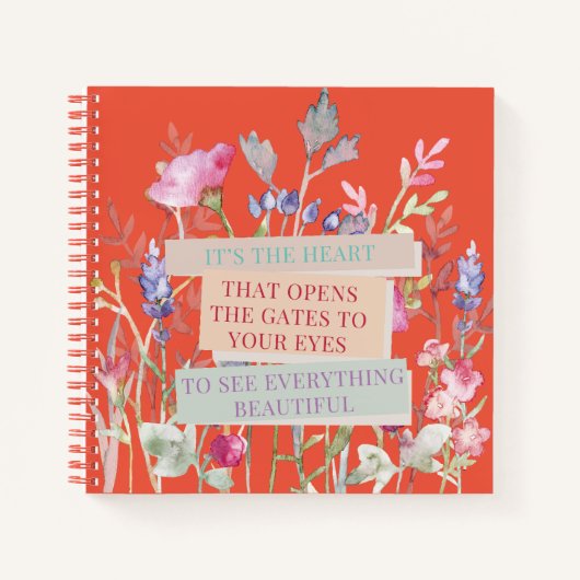 Das Herz öffnet die Tore, der Blumengarten Notizblock (Vorderseite)