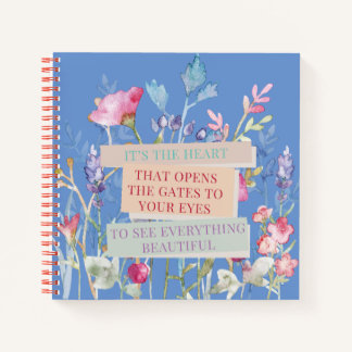 Das Herz öffnet die Tore, der Blumengarten Notizblock