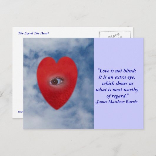 Das Herz Postkarte (Vorne/Hinten)