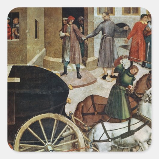 Das Herz Quadratischer Aufkleber (Vorderseite)