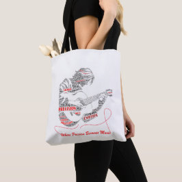 Das Herz spielt zuerst | Gitarre-Typografie-Kunst Tasche