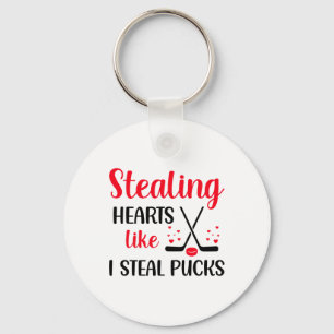 Das Herz stehlen wie ich Pucks stehle Valentinstag Schlüsselanhänger