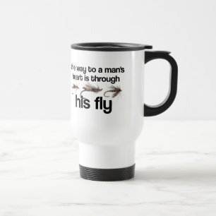 Das Herz-Tasse des Fliegen-Fisch-Mannes Reisebecher