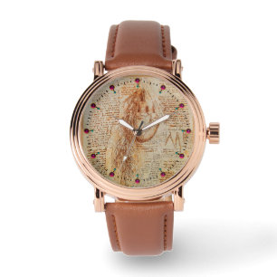 Das Herz und das Bronchial Arteries Pergament Armbanduhr