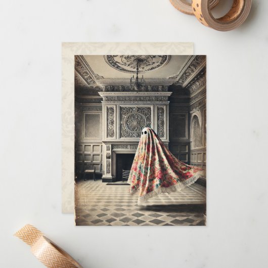 Das Herz und der Hollow - Gotische Viktorianische Mitteilungskarte (Vorderseite/Rückseite Beispiel)