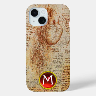 Das Herz und die Bronchiale erhalten Monogramm iPhone 15 Hülle