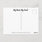 Das Herz und Soul von Seoul Postkarte (Rückseite)