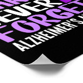 Das Herz vergisst nie Alzheimers Bewusstsein Poster (Ecke)