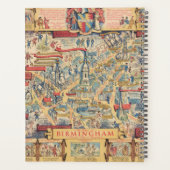 Das Herz von Birmingham, England Karte Planer (Rückseite)