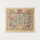 Das Herz von Birmingham, England Karte Wandteppich (Vorderseite (Horizontal))