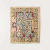 Das Herz von Birmingham, England Karte Wandteppich (Vorderseite)