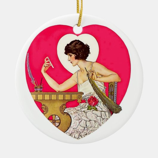 Das Herz von C. Coles Phillips Keramik Ornament (Vorne)
